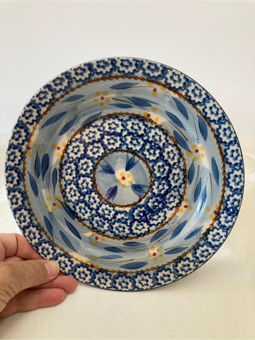 Temptations by Tara Old World Blue Floral Pattern Ceramic Salad Plate